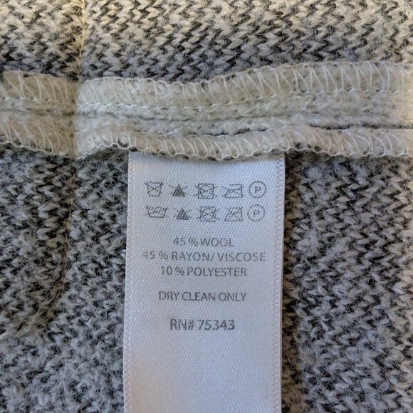 Rachel Zoe Oversized Ivory Pinstripe Wool-Blend Blazer Coat - XS, Open Front - Picture 8 of 12